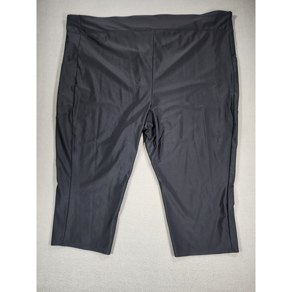 Torrid Workout Athletic Cropped Legging Size 6x 30W Black Lounge Comfort Stretch